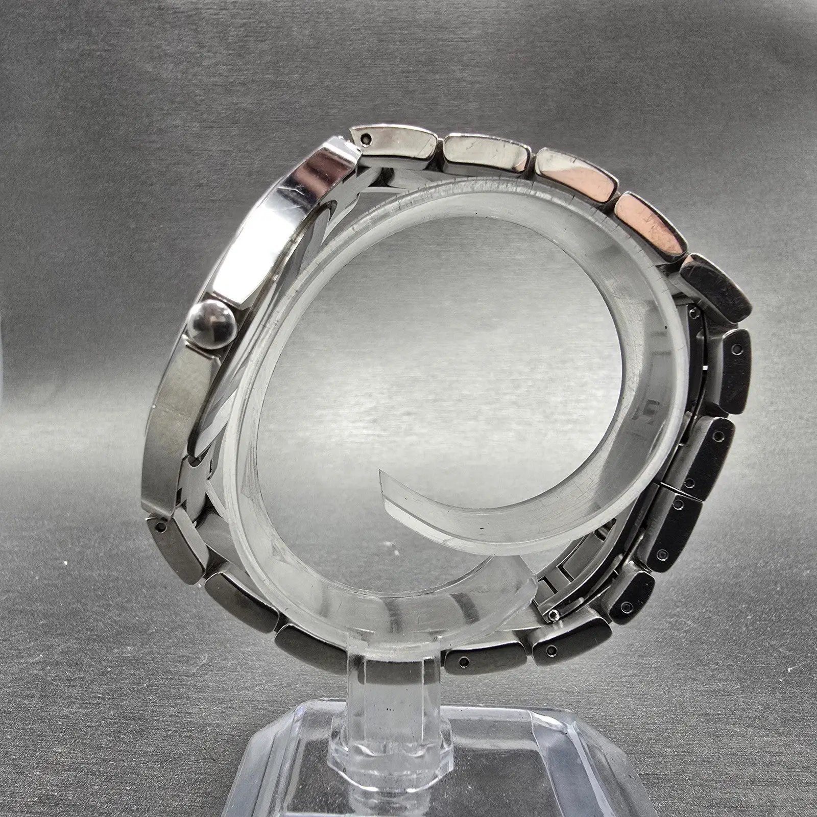Movado Faceto Watch Men 39mm Black Dial Silver Tone 84 G2 1855 New Battery BNUIK6