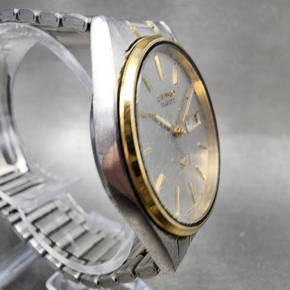 Seiko SQ Watch Men 34mm Silver Dial Two Tone Daydate 5H238a09 New Battery3