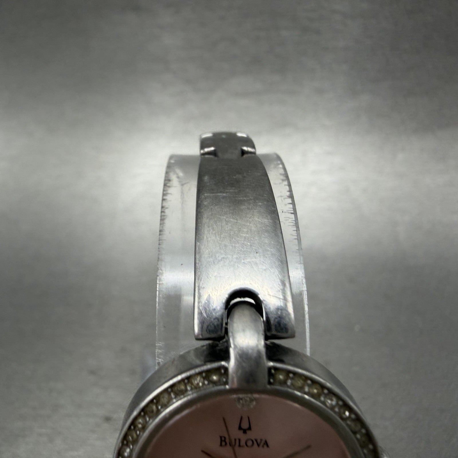 Bulova Watch Women 23mm Pink Dial Silver Tone Round 96L162 New Battery4