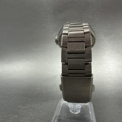 Casio Lineage Titanium Watch Men 38mm Silver Dial Daydate LIN-171J New Battery I7