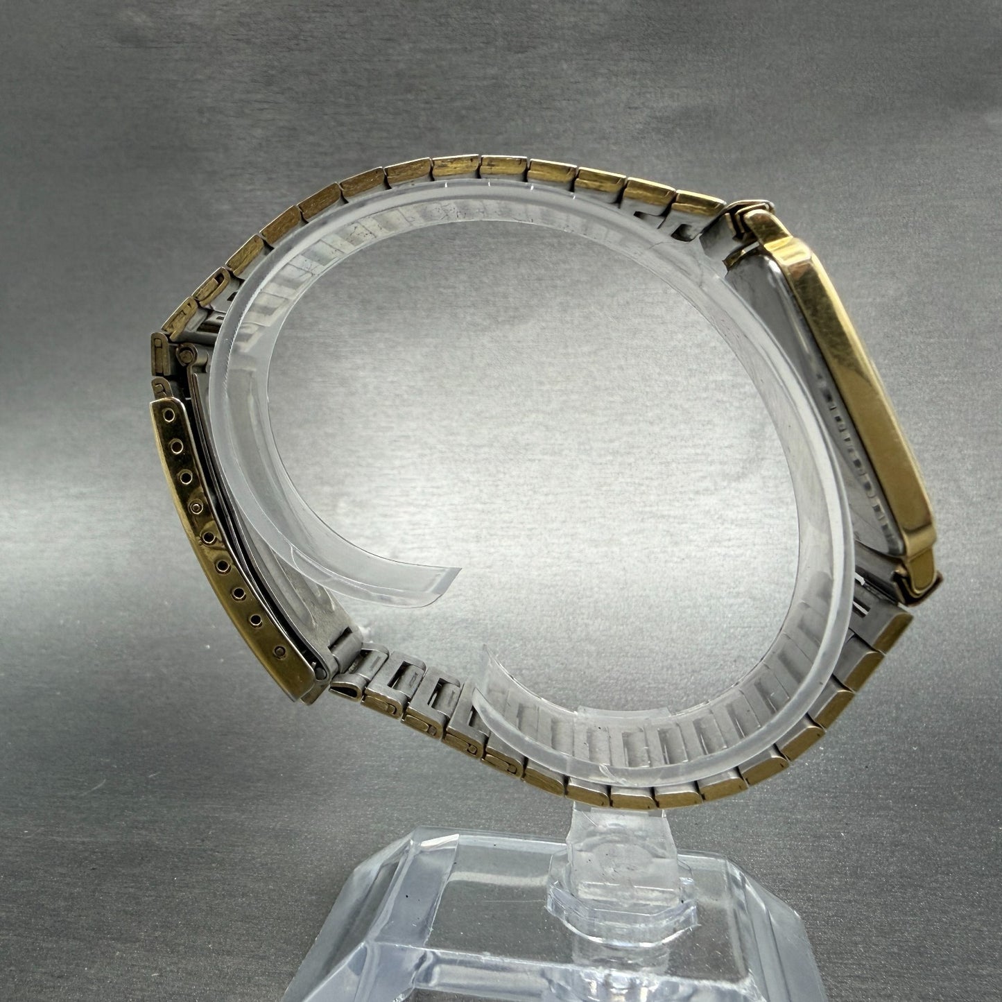 Seiko Lassale Tank Watch Men 26mm Champagne Dial Gold Tone 6020-5909 New Battery8