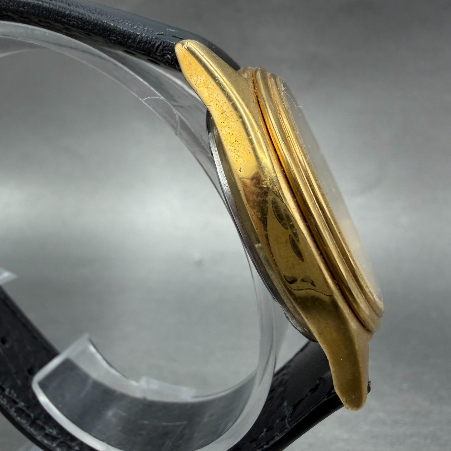 Seiko Spirt Watch Men 37mm Luminous Dial Gold Date Round 7N42-8120 New Battery3