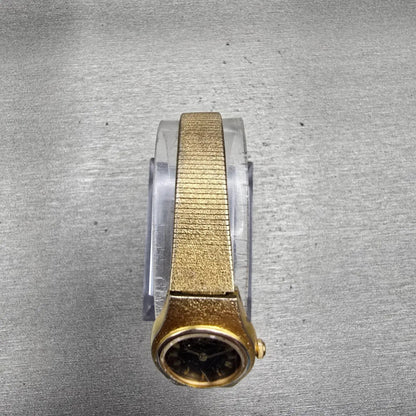 Seiko Watch Women 17mm Black Dial Gold Tone Oval 2Y00-5E29 New Battery Vintage4