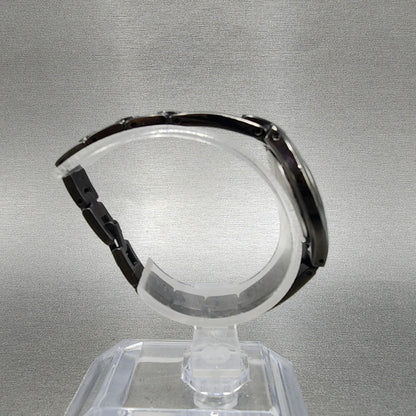 Seiko Watch Women 25mm Black Dial Black Tone Diamond 1n00-0rc0 New Battery