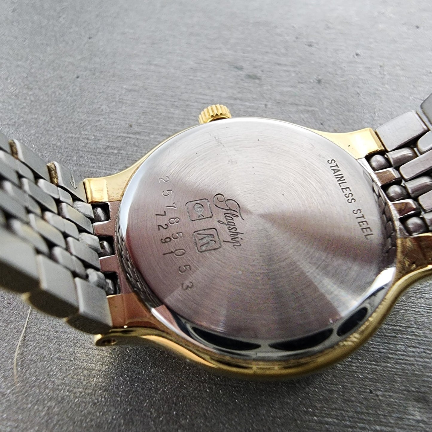 Longines Flagship Watch Women 24mm White Dial Two Tone Date Round 7291 New BattA9