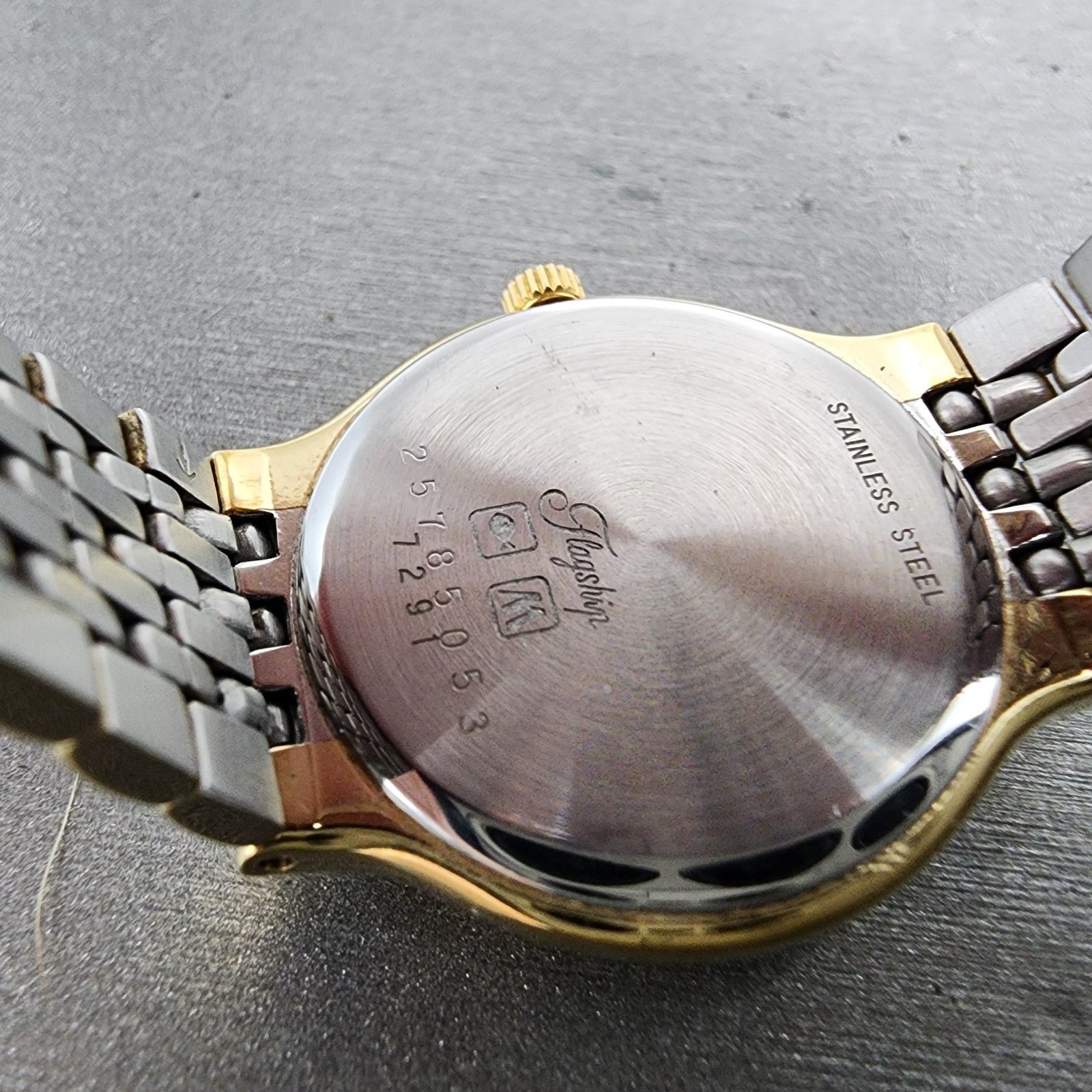 Longines Flagship Watch Women 24mm White Dial Two Tone Date Round 7291 New BattA9