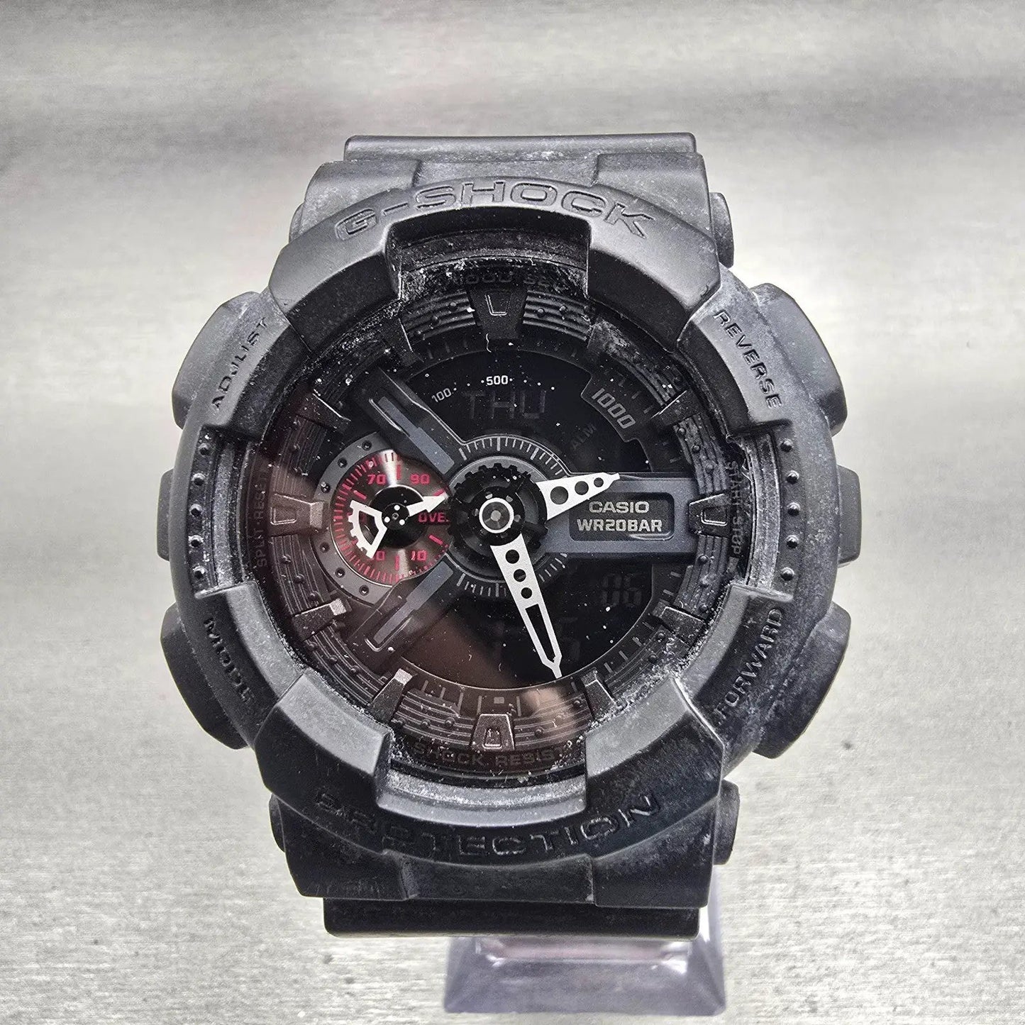 Casio G-Shock GA-110MB Watch Men 51mm Black Red Alarm Chronograph New Battery0