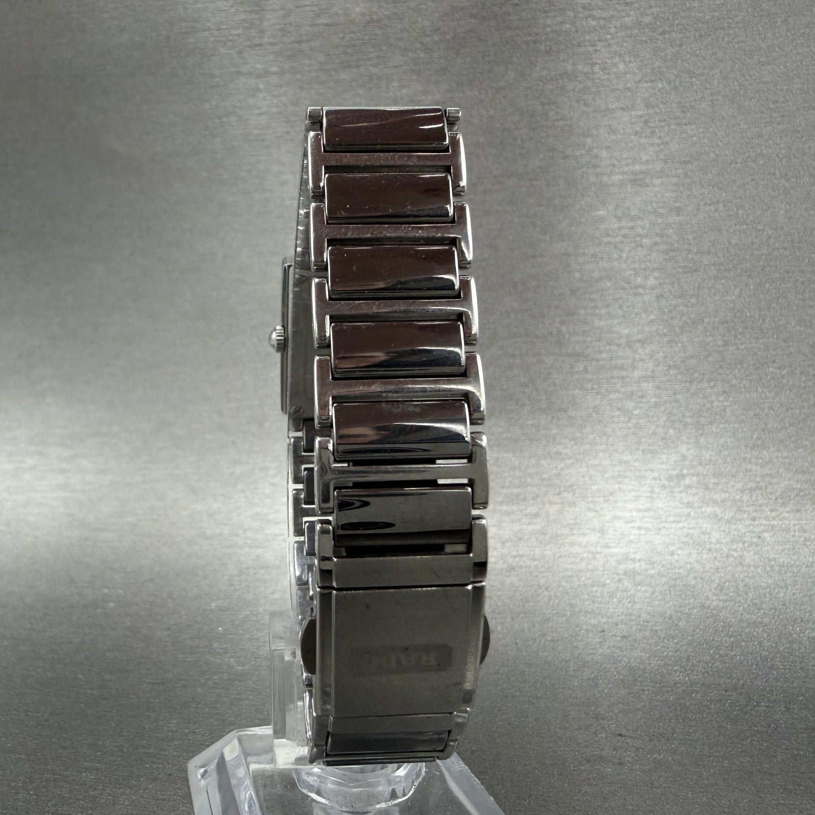 Rado Jubile Tank Watch Women 18mm Silver Dial Ceramic Diamond Bezel 153.0430.37