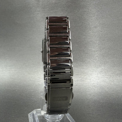 Rado Jubile Tank Watch Women 18mm Silver Dial Ceramic Diamond Bezel 153.0430.37