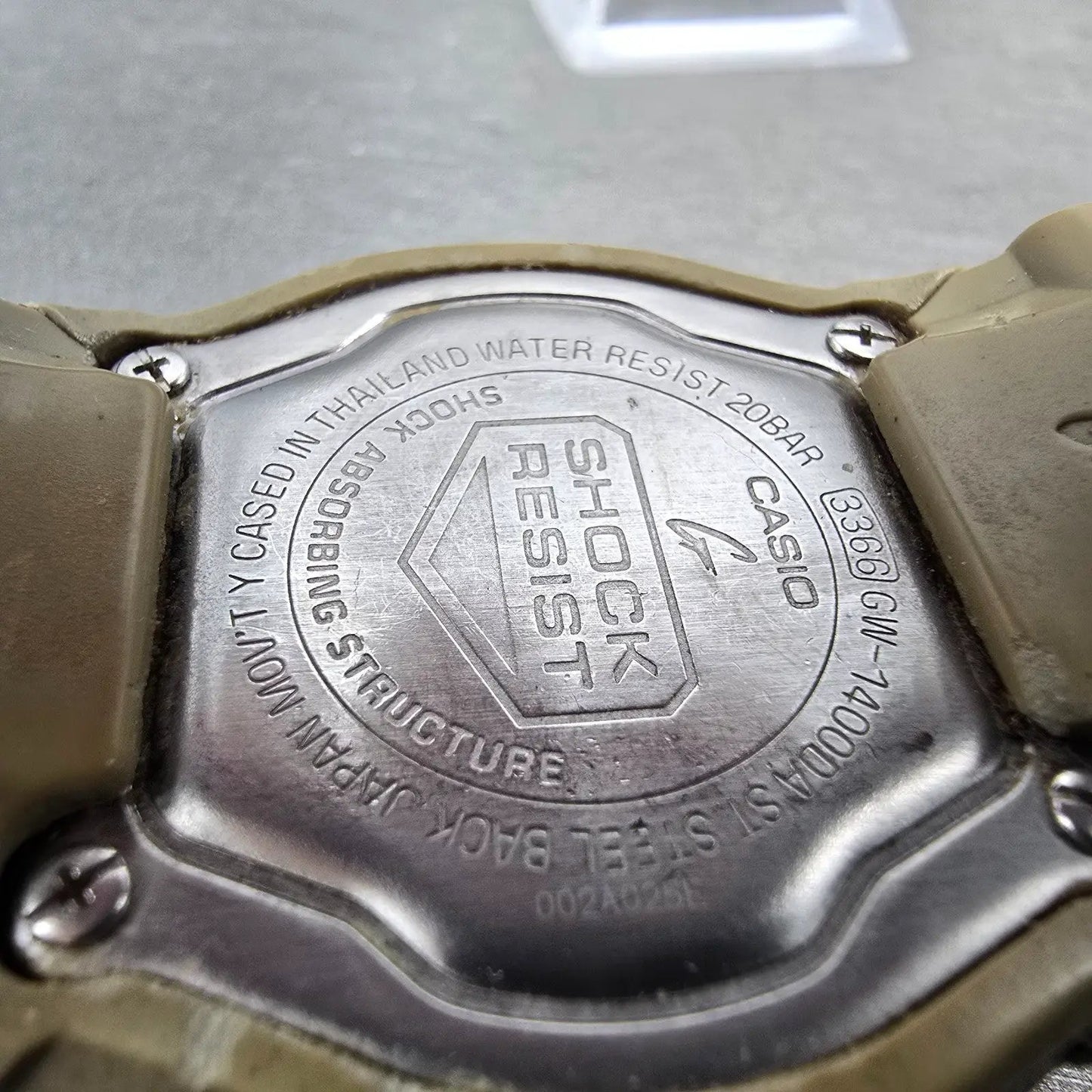 Casio G-Shock GW-1400DA Watch Men 45mm Blue Dial Silver Alarm Chrono PARTS10