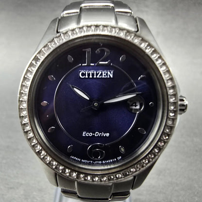 Citizen Silhouette Eco-Drive Watch Women 29mm Blue Dial Steel Date  FE1140-86L1