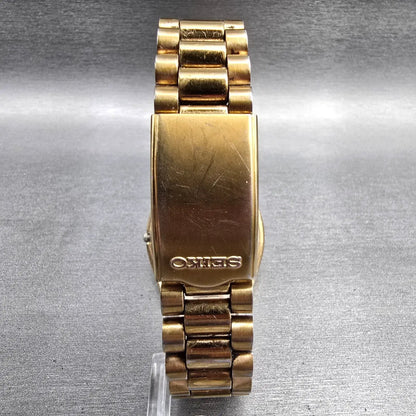 Seiko SQ President Watch Men 36mm Gold Dial Gold Daydate 5Y23-8A60 New Batt 567