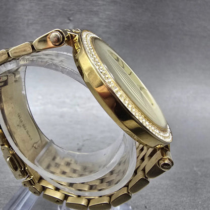 Michael Kors Darci Watch Women 39mm Champagne Dial Gold Tone MK-3191 New Batt LP3