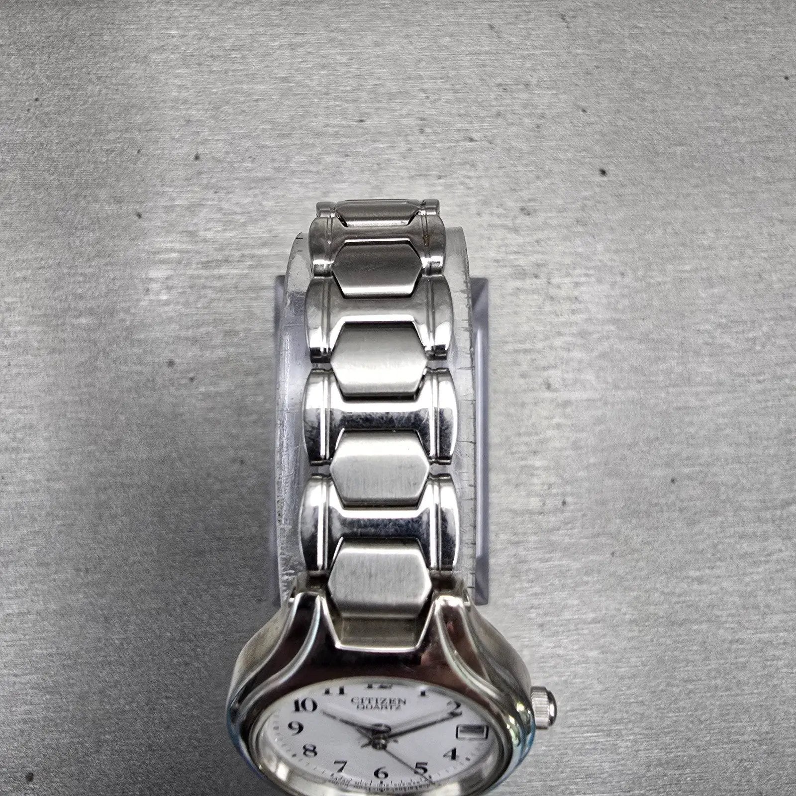 Citizen Watch Women 23mm White Dial Silver Tone Date Round 1012-S011615 New Batt4