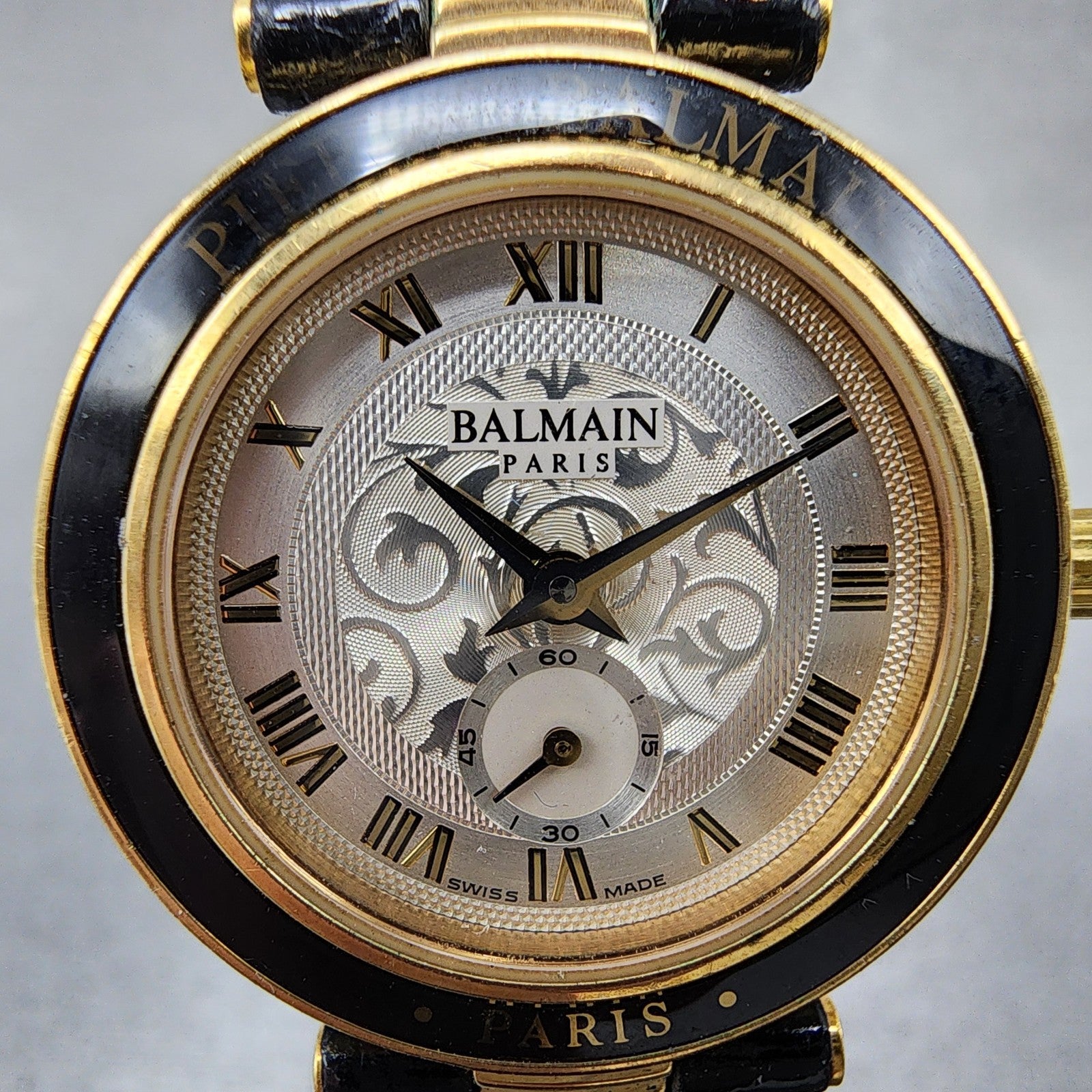 Pierre Balmain Watch Women 26mm White Dial Gold Tone Small Seconds New Batt1