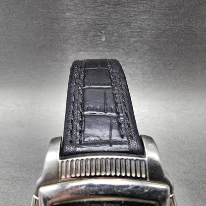 Tommy Bahama Chronograph Watch Men 38mm Black Dial Steel Daydate TB1045 NewBat F4