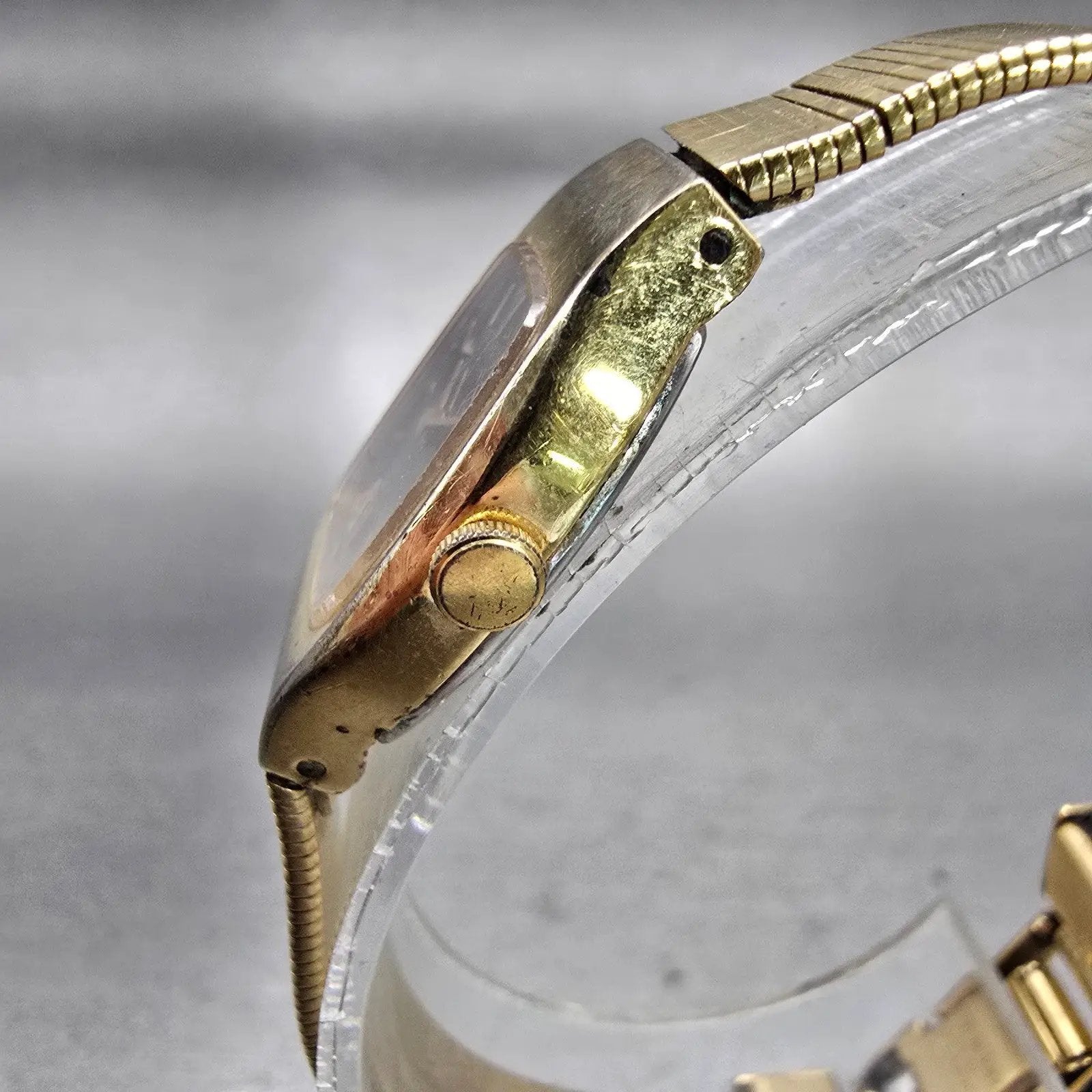 Seiko Watch Women 16mm Brown Dial Gold Tone Oval 2C20-5559 New Battery Vintage2