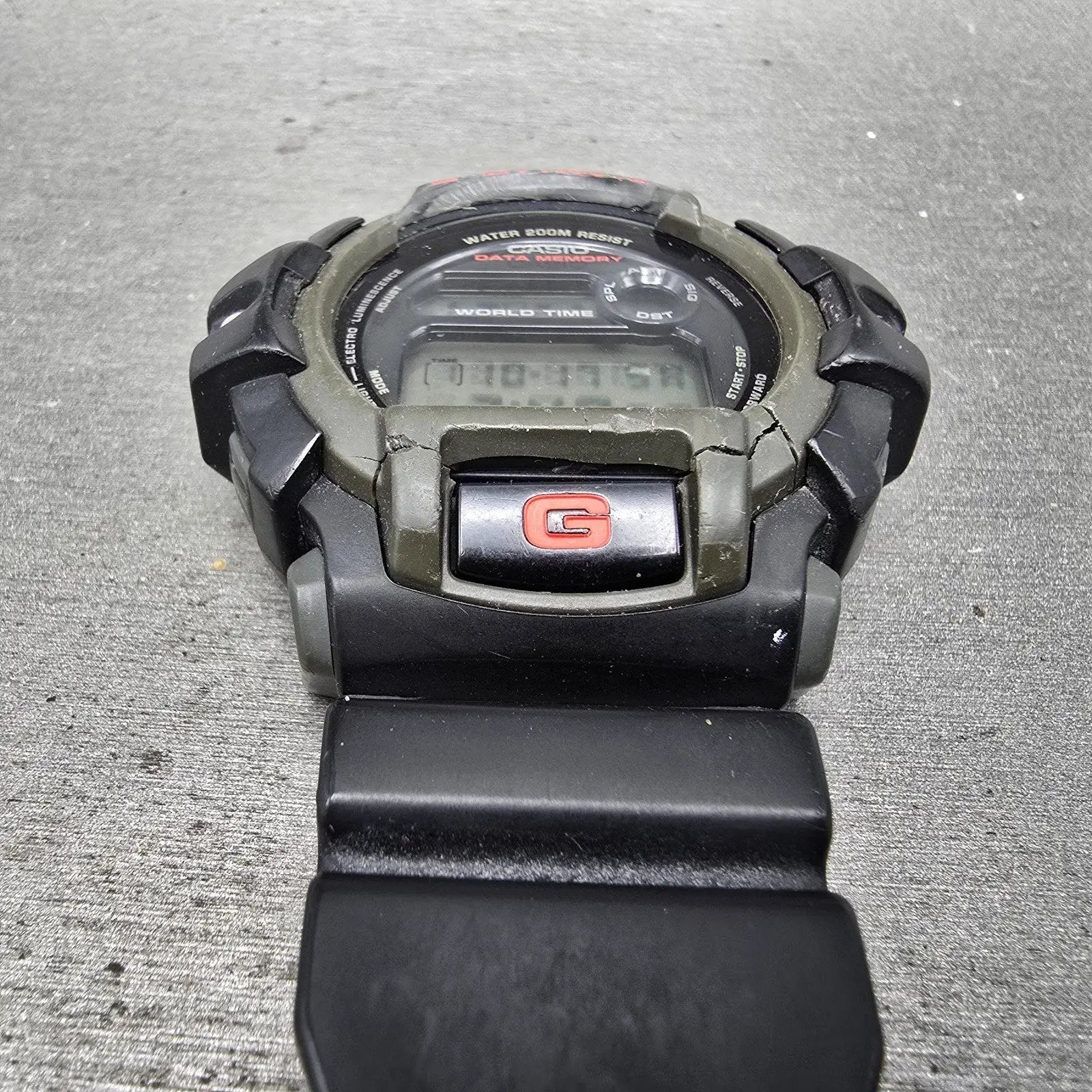 Casio G-Shock G-2200 Watch Men 49mm Black Gray Alarm Chronograph READ New Batt2