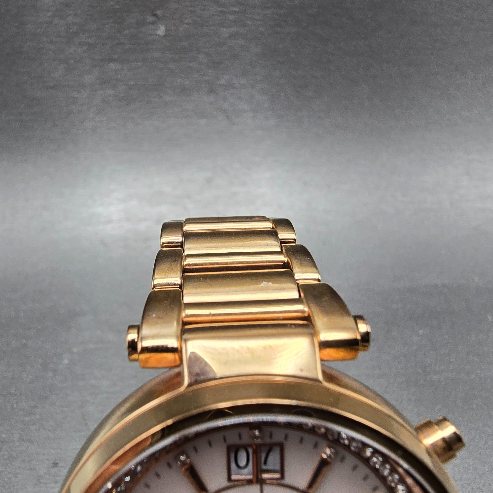Michael kors Sawyer Watch Women 39mm MOP Dial Rose Gold Tone Date Chrono NewBatt4