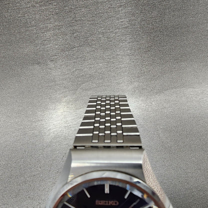 Seiko SQ 3003 Watch Men 37mm Blue Dial Silver Tone Daydate 08488038 New Battery4