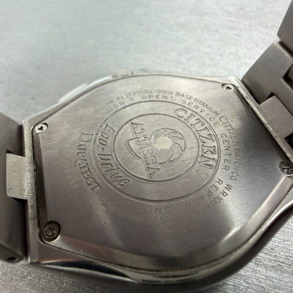 Citizen Eco-Drive Attesa Watch Men 37mm Cream Dial Titanium Atomic Daydate READ!10