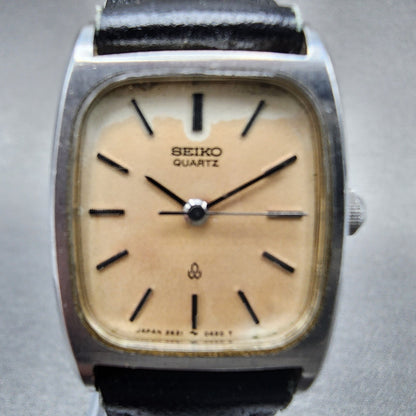 Seiko Watch Women 21mm White Dial Silver Tone Rectangle 26215220 New Battery1
