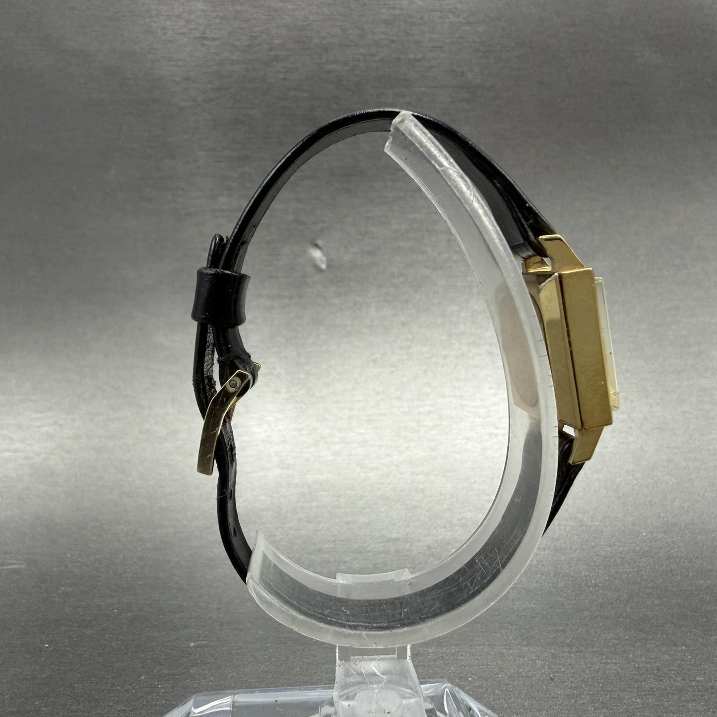 Rado Watch Women 15mm Champange Dial Gold Tone Rectangle Manual Wind Runs 53448