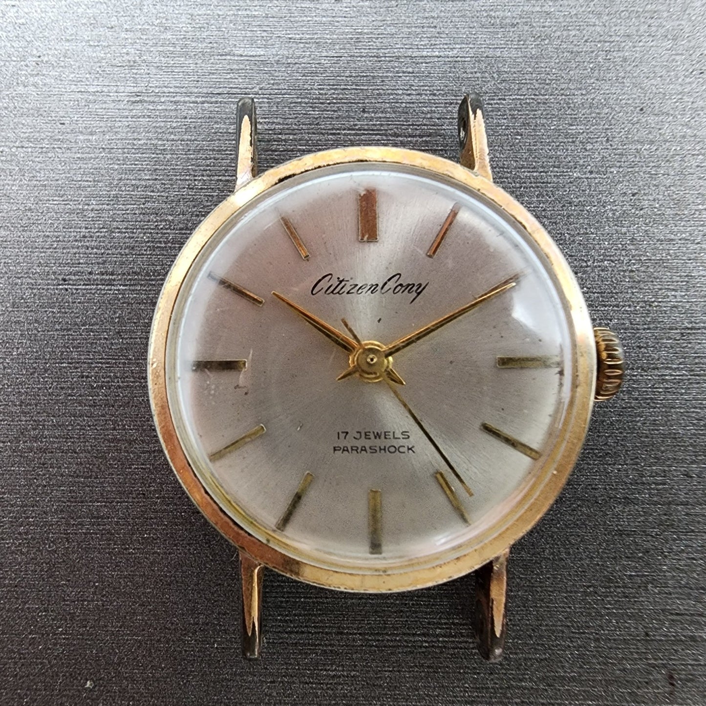 Citizen Cony Watch Women 25mm White Dial Gold Plated Manual Wind Runs VTG1