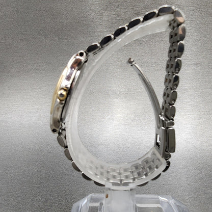 Burberry Watch Women 24mm Silver Dial Two Tone Round 6031G13435 New Battery6
