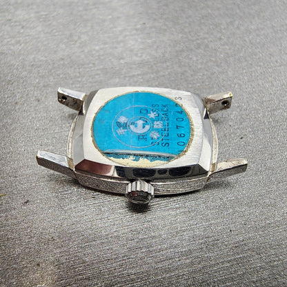 Rado Silky Tank Watch Women 18mm Silver Dial Steel Rectangle Manual Wind PARTS10