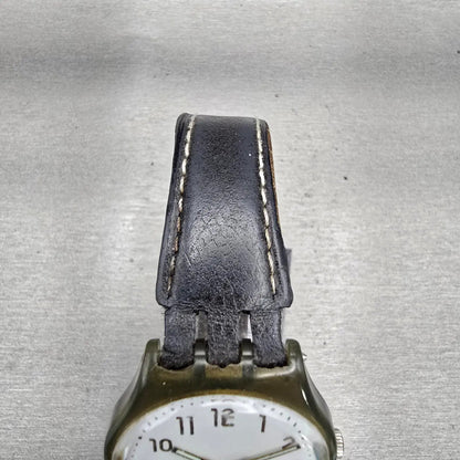 Swatch Watch Men 34mm White Dial Gray Tone Round GM132 READ!!! New Battery4