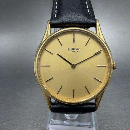 Seiko Watch Men 32mm Champagne Dial Gold Tone Round  8620-0019 New Battery0
