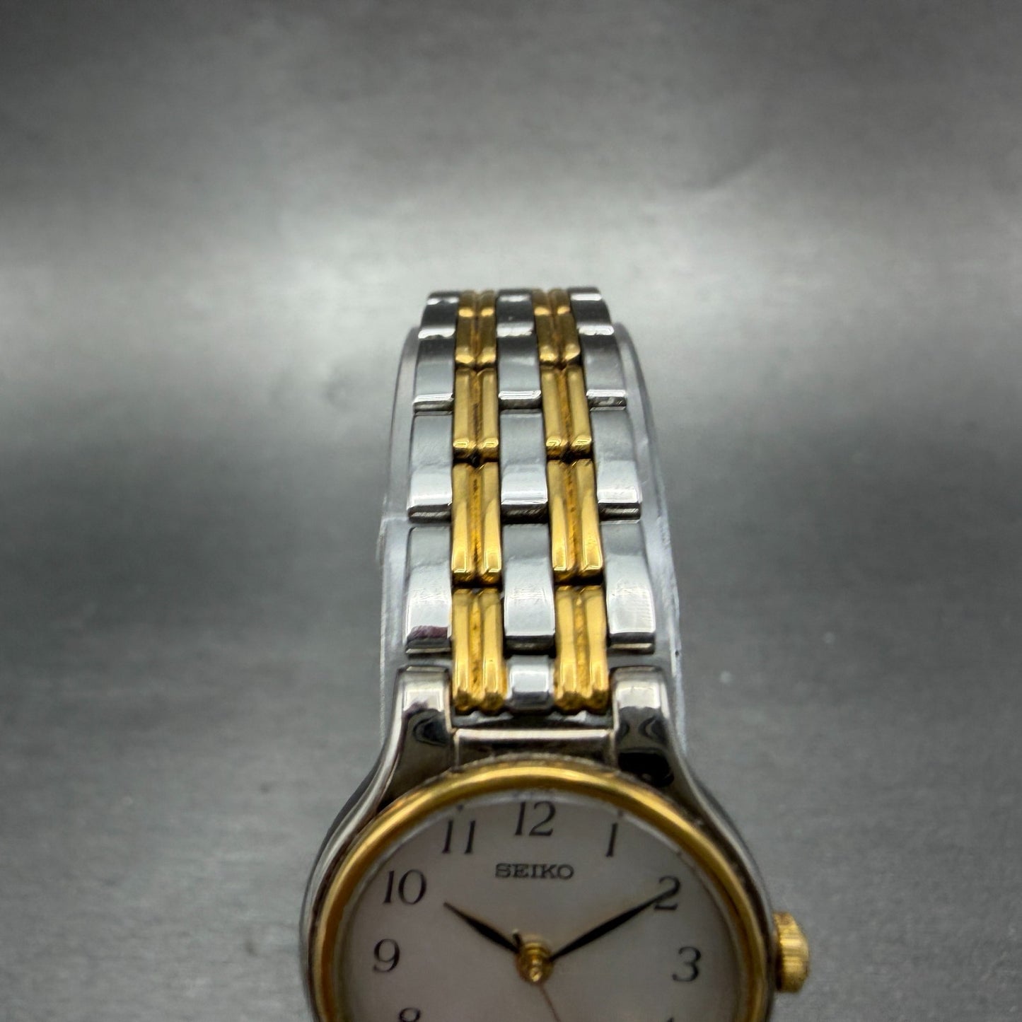 Seiko Watch Women 22mm Silver Dial Two Tone Round 4N21-0960 New Battery Vintage4