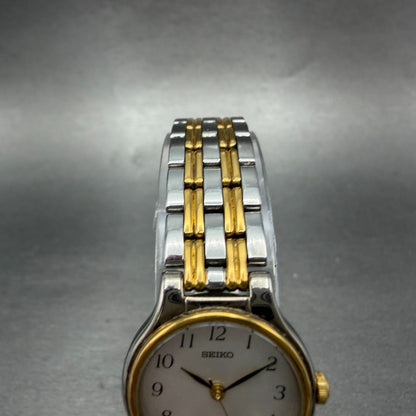 Seiko Watch Women 22mm Silver Dial Two Tone Round 4N21-0960 New Battery Vintage4