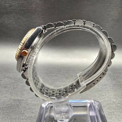 Seiko Watch Women 23mm Silver Dial Two Tone Daydate Round 7N83-0049 New Battery6