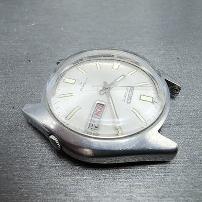 Seiko Automatic Watch Men 38mm Silver Dial Silver Tone Daydate 70098049 PARTS6