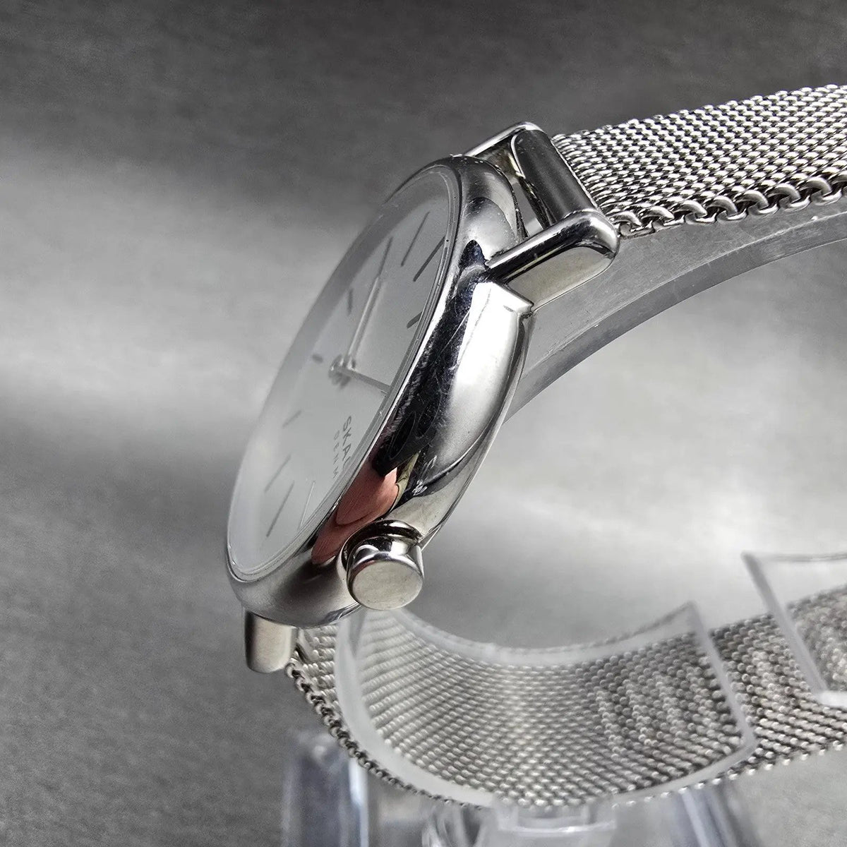 Skagen Signatur Lille Watch Women 30mm Silver Dial Silver Tone SKW2692 New Batt2