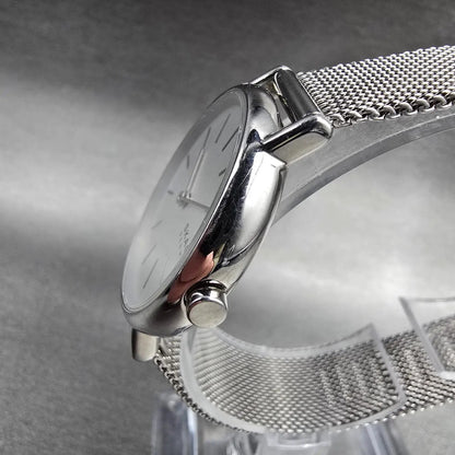 Skagen Signatur Lille Watch Women 30mm Silver Dial Silver Tone SKW2692 New Batt2