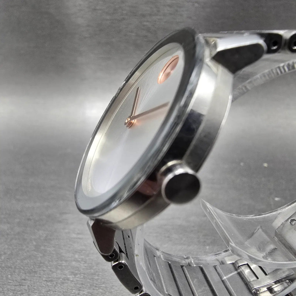 Movado Bold Evolution Watch Women 34mm Silver Dial Steel Round 3600821 New Batt2