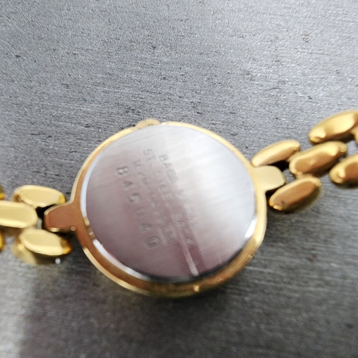 Seiko Watch Women 18mm Black Dial Gold Tone Round 1F200A29 New Battery VTG9