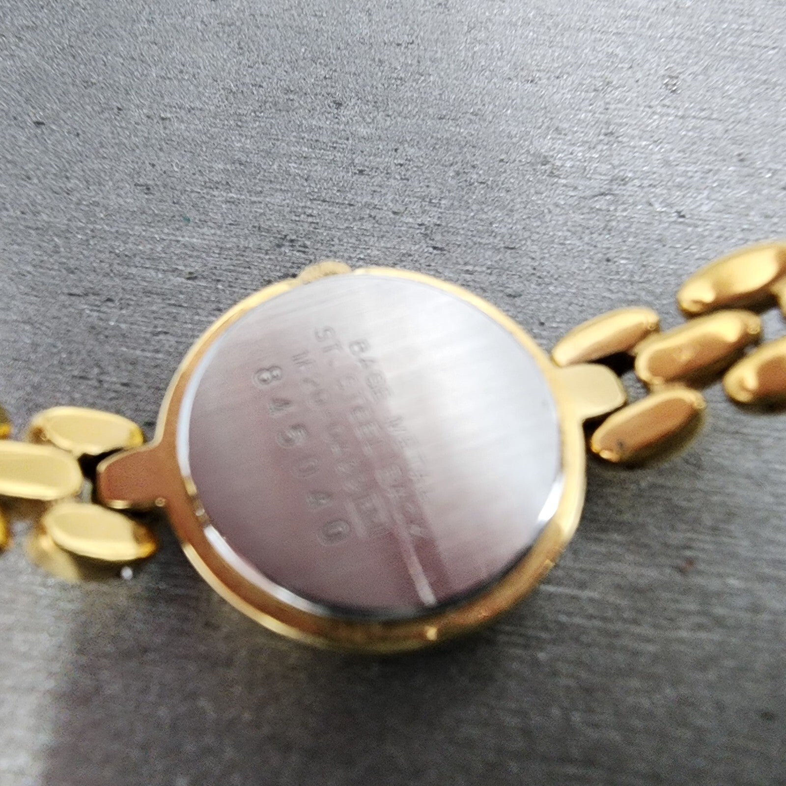 Seiko Watch Women 18mm Black Dial Gold Tone Round 1F200A29 New Battery VTG9
