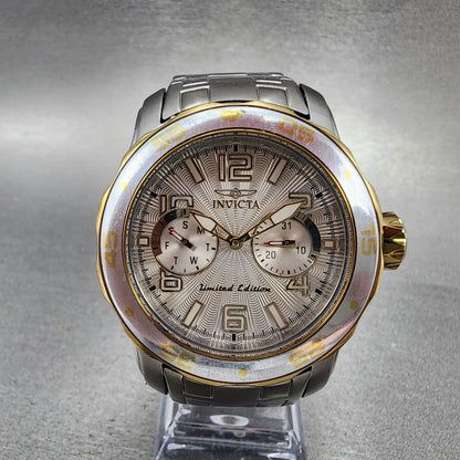 Invicta Pro Diver Watch Women 38mm White Dial Two Tone Daydate Round New Battery0