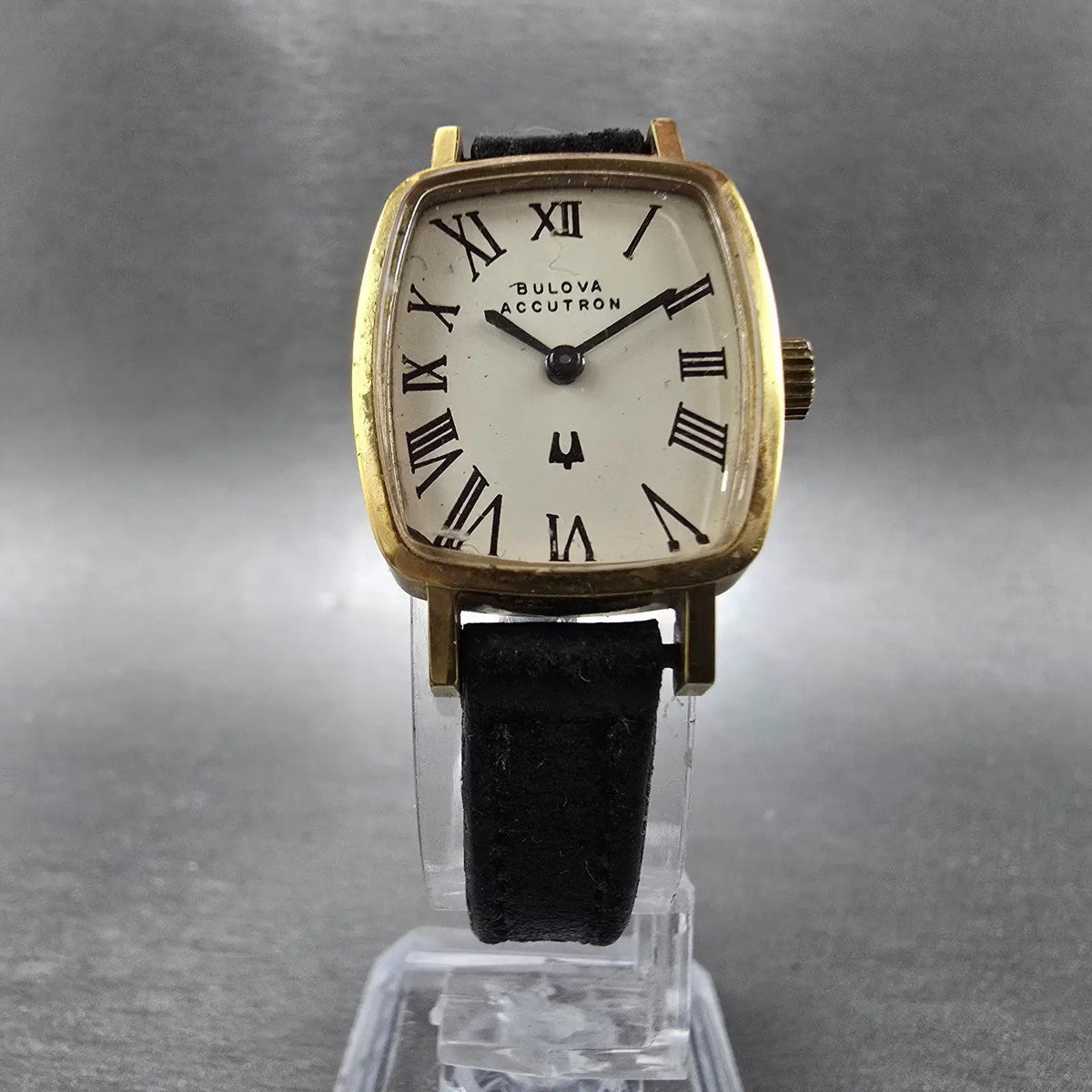 Bulova Accutron Watch Women 20mm White Dial Gold Plated Octagon VTG PARTS6
