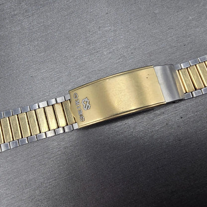 Seiko Watch Men 33mm White Dial Two Tone Daydate SQ 7132A VTG PARTS10