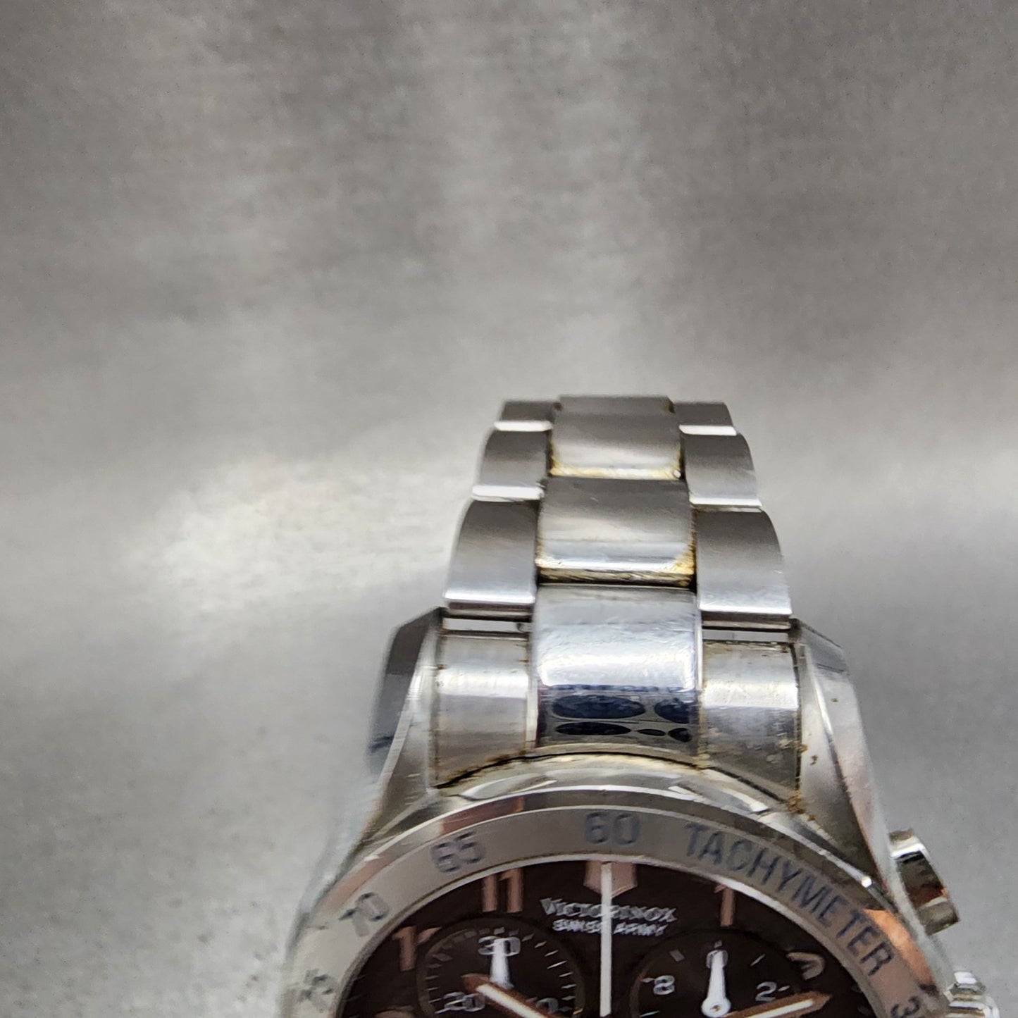 Victorinox Chrono Classic Watch Men 41mm Gray Dial Steel Date 241405 New Battery4