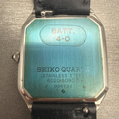 Seiko Credor Watch Men 28mm Silver Dial Silver Tone Octagon 6020-5090 New Batt9