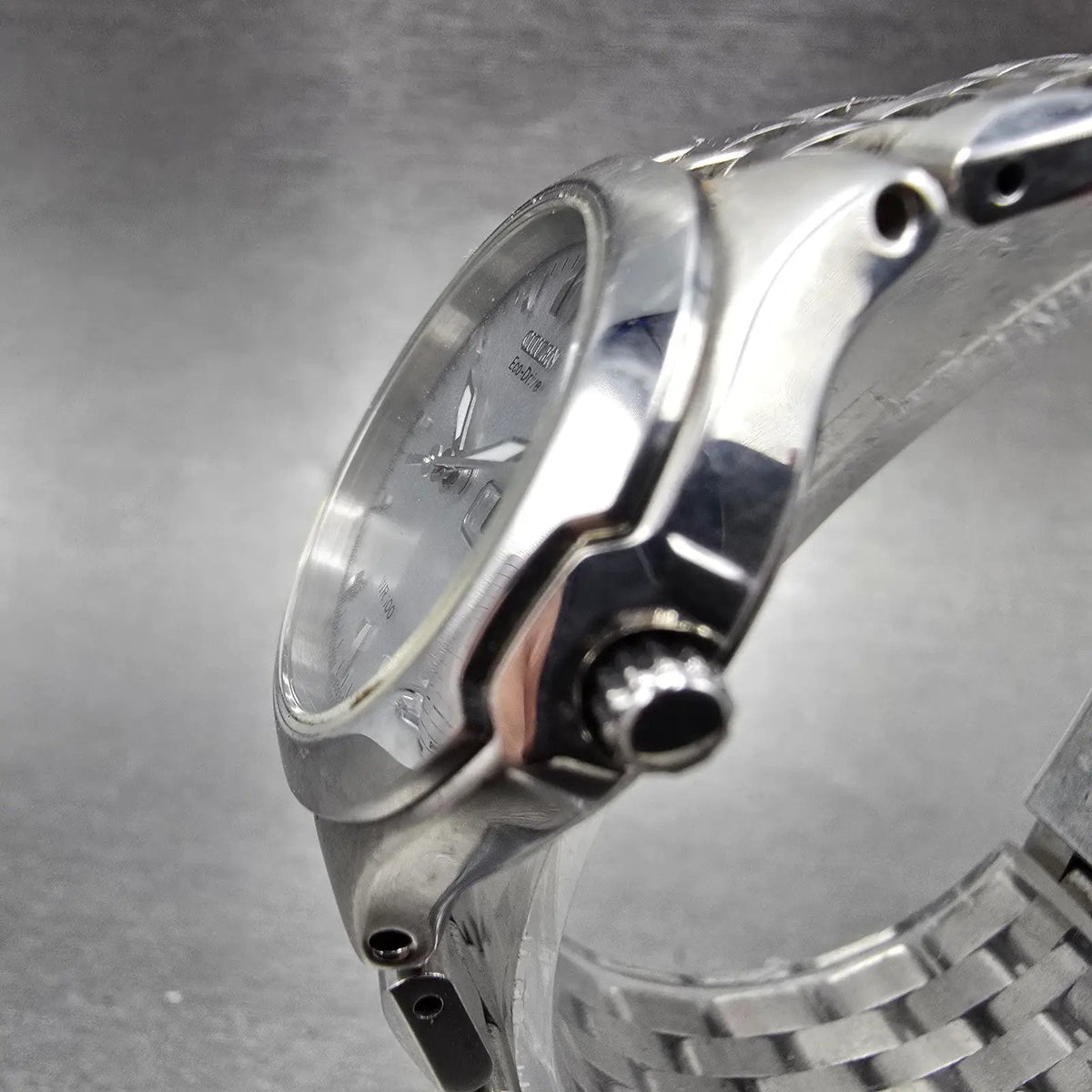 Citizen Eco-Drive Croso Watch Women 27mm Gray Dial Silver Daydate Round Runs JP2