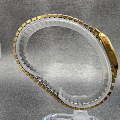 VTG Seiko Watch Women 16mm Cream Dial Gold Tone Rectangle 1N015B79 New Battery8