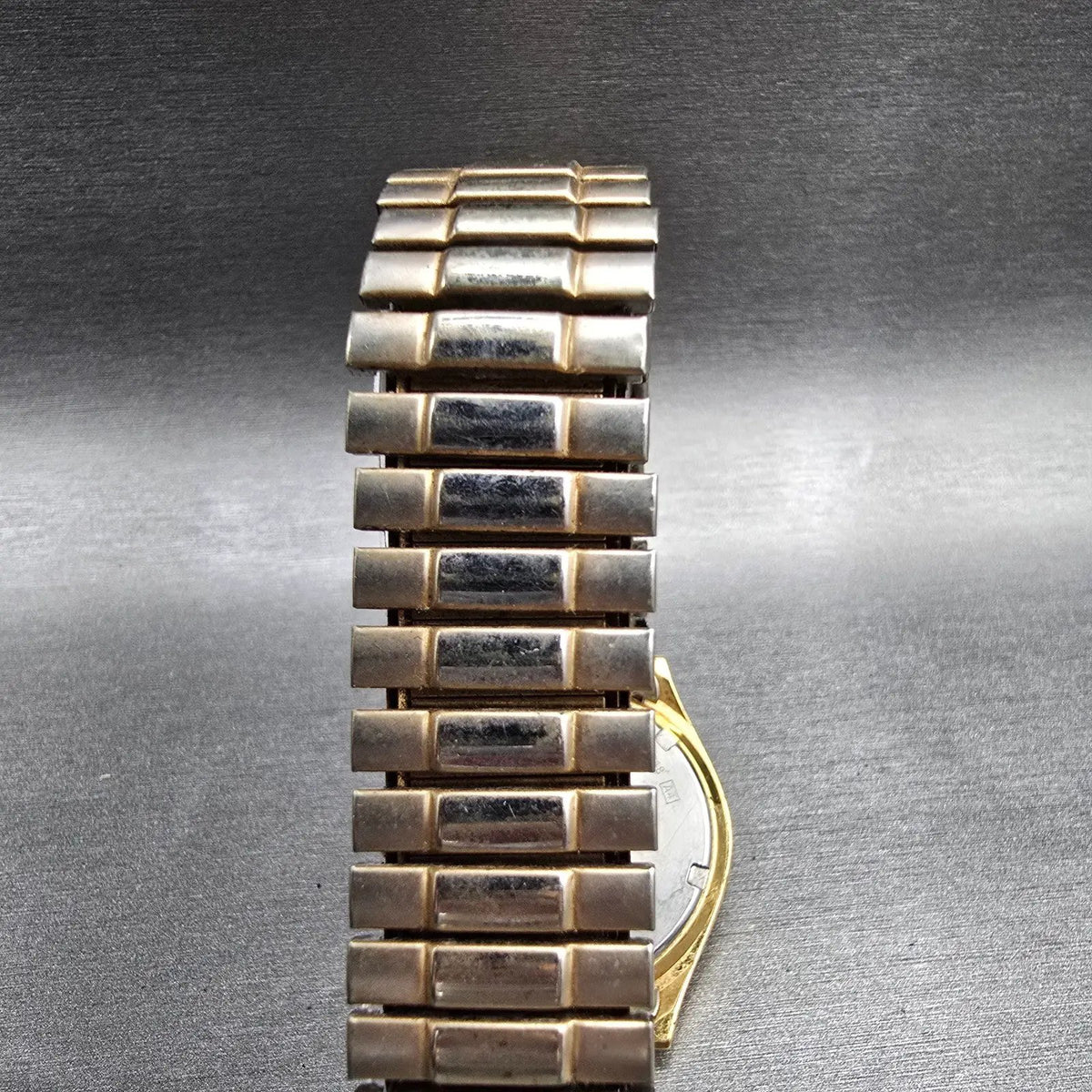 Seiko Watch Men 37mm Black Dial Gold Daydate Round 7N43-9048 New Battery JP VTG7