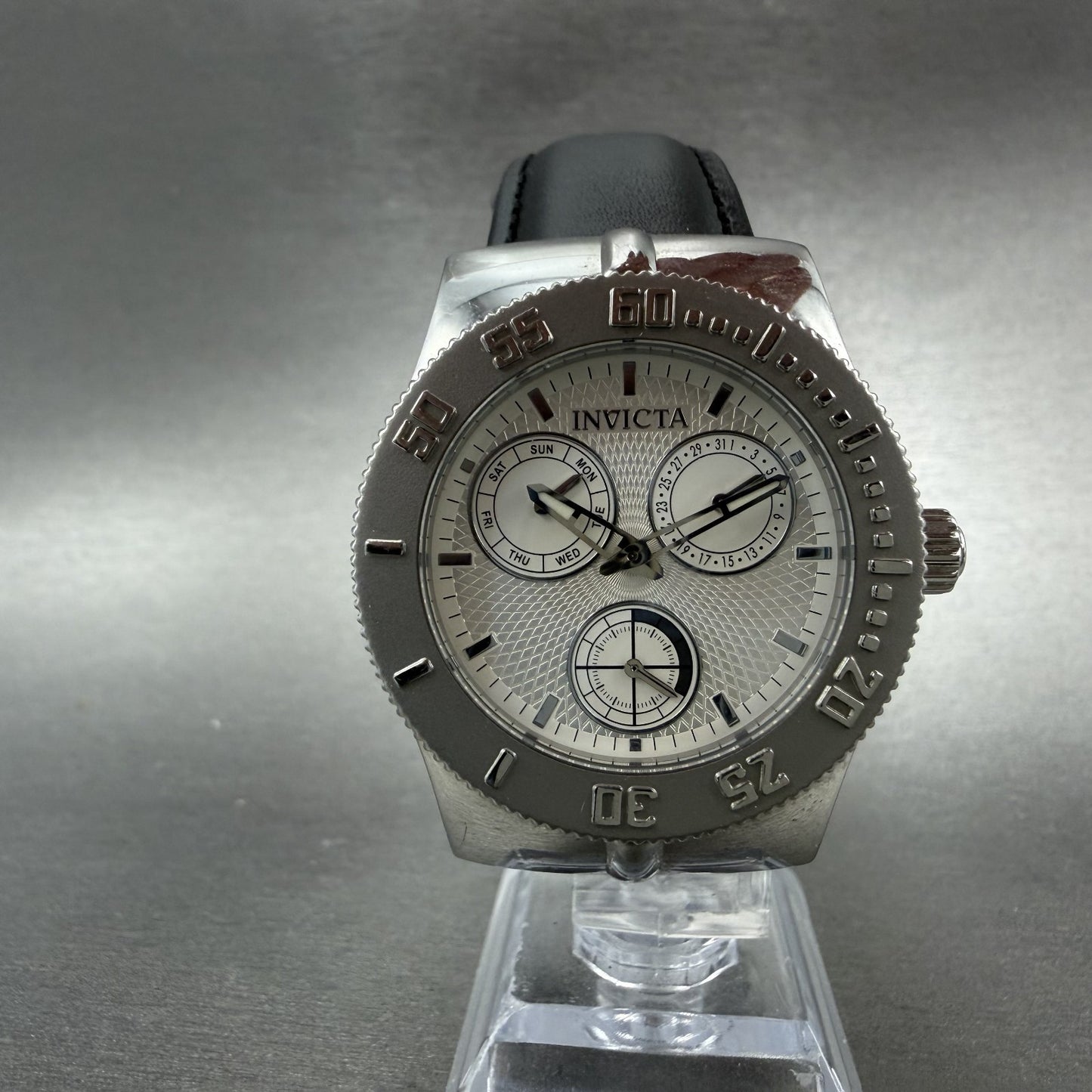 Invicta Wildflower Watch Women 37mm White Dial Silver Tone Daydate 5923 New Batt5